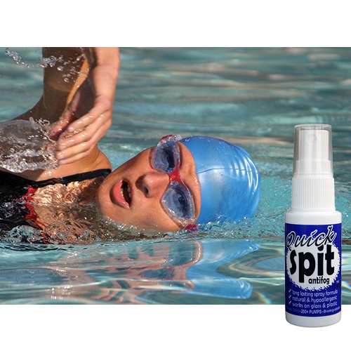 
Quick Spit to stop swimming goggle fogging
